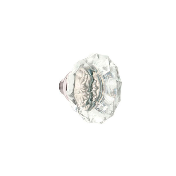 Emtek Hardware Astoria Crystal Clear Door Knob w/ Rope Rosette, Shown In Polished Brass - Image 2