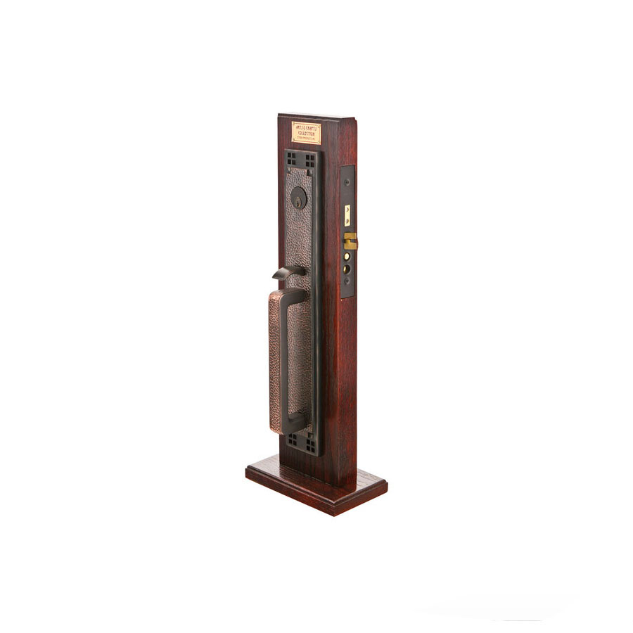 Emtek Hardware Brass Craftsman Full Length Mortise Entryset, Shown In Oil Rubbed Bronze