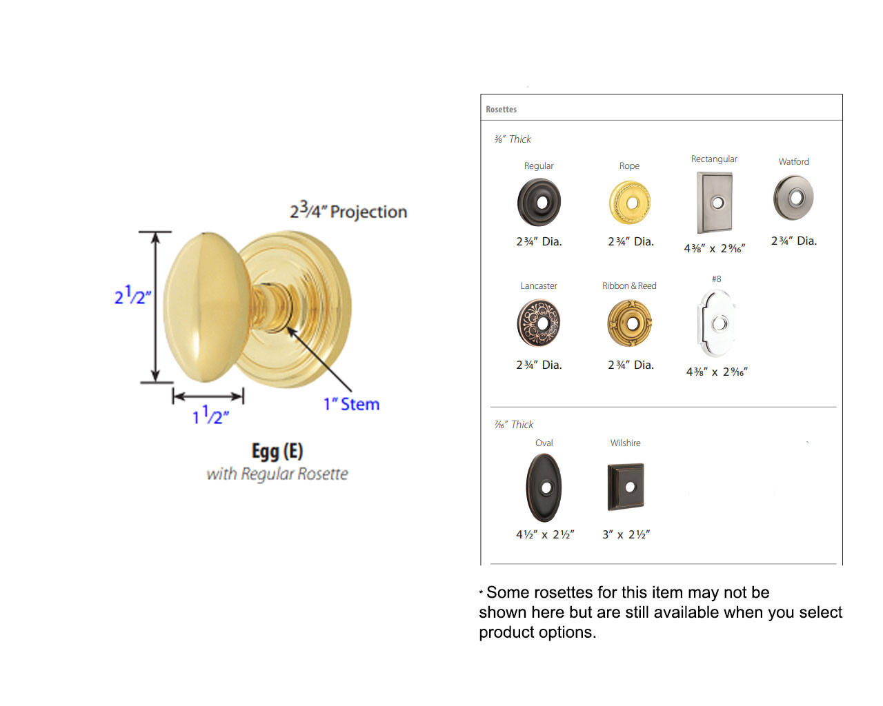 Emtek Hardware Brass Egg Door Knob w/Lancaster Rosette, Shown In Satin Nickel - Image 6