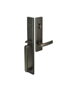 Emtek Hardware Lausanne Brass Tubular Entryset w/Geneva Lever Shown In Oil Rubbed Bronze