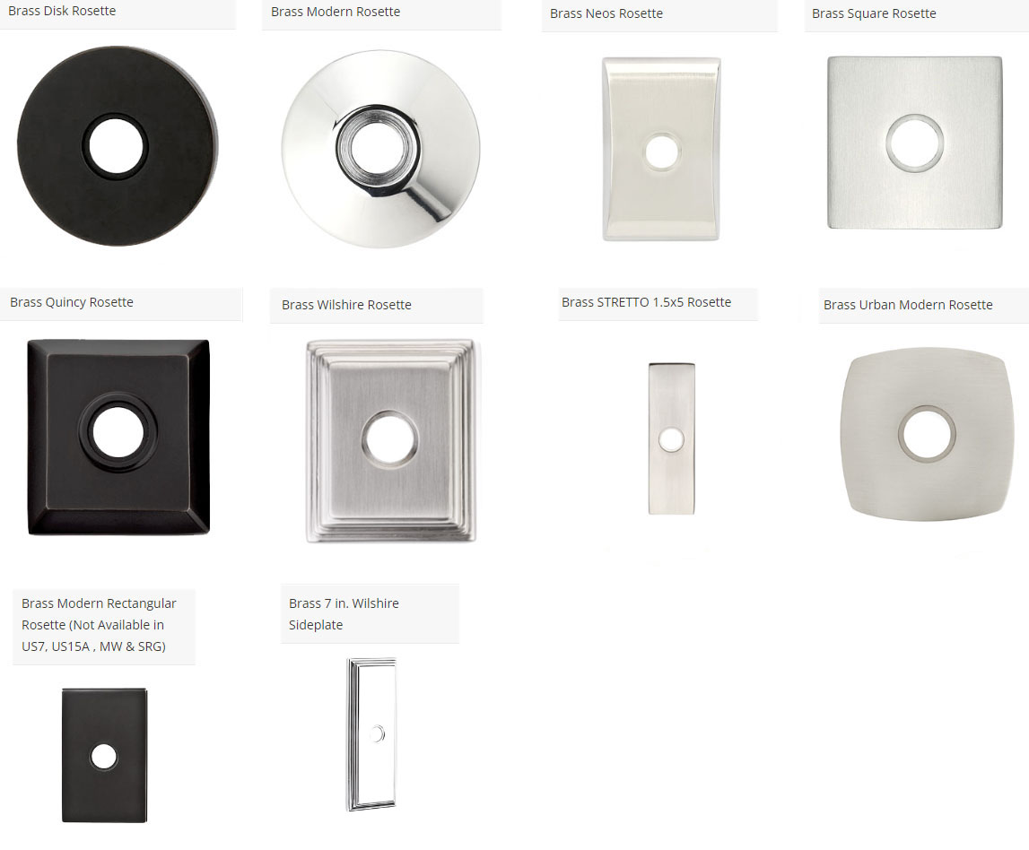 Emtek Ebony Modern Door Knob w/Square Rosette, Shown In Satin Brass - Image 4