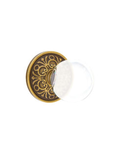 Alternative view of Emtek Hardware Bristol Crystal Door Knob w/Ribbon & Reed Rosette, Shown In Polished Chrome