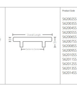 Alternative view of Emtek Hardware S62002SS, Brushed Stainless Steel Bar Cabinet Pull, 3" CC