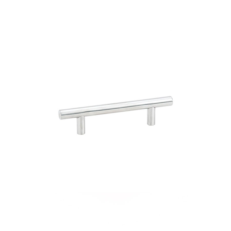 Emtek Hardware S62002SS, Brushed Stainless Steel Bar Cabinet Pull, 3" CC