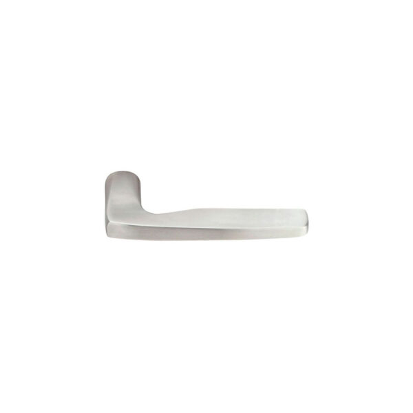 Emtek Hermes Brushed Stainless Steel Door Lever w/Disk Rosette, Shown In Brushed Stainless Steel - Image 4