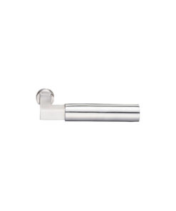 Alternative view of Emtek Hercules Brushed Stainless Steel Door Lever w/Disk Rosette, Shown In Brushed Stainless Steel