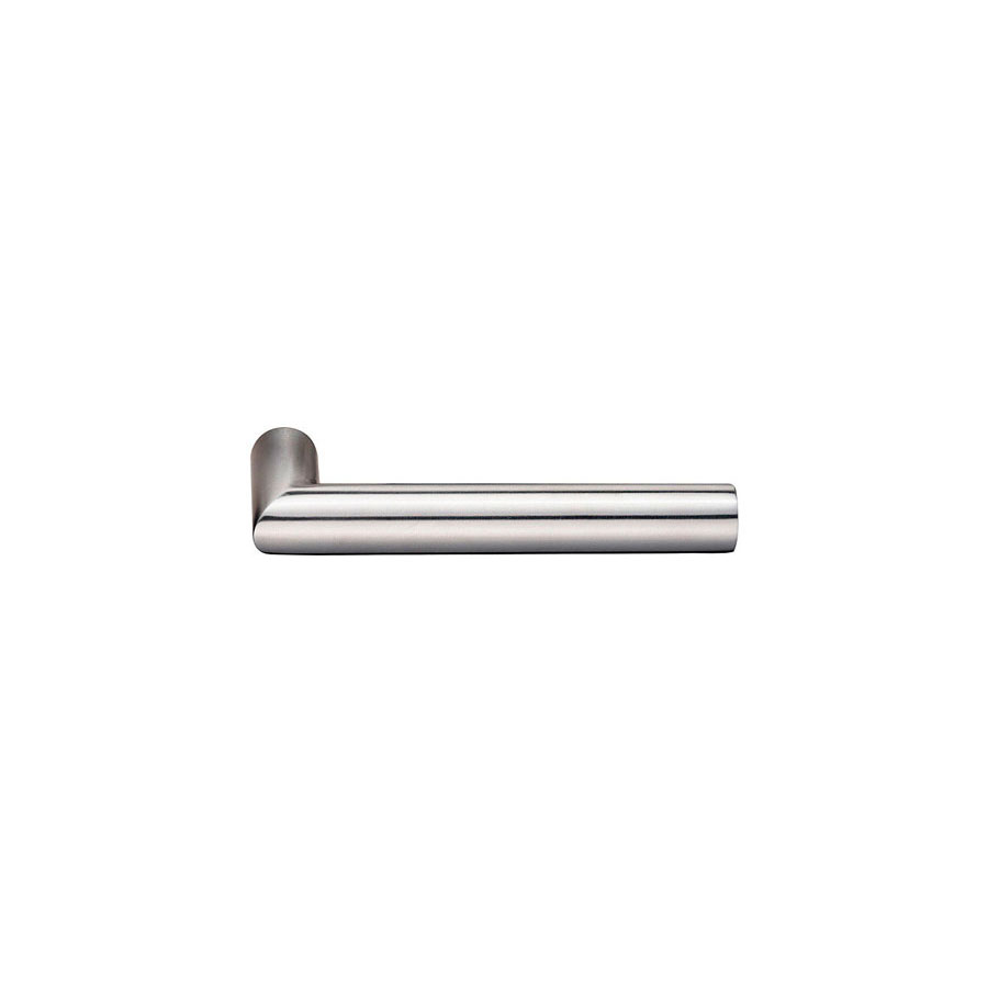 Emtek Stuttgart Brushed Stainless Steel Door Lever w/Beveled Rosette, Shown In Brushed Stainless Steel - Image 2