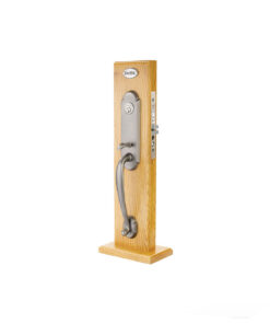 Emtek Hardware Brass Charleston Mortise Entryset, Shown In Pewter