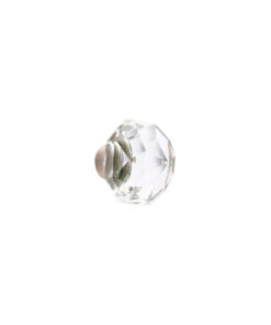 Alternative view of Emtek Hardware Diamond Crystal Clear Door Knob w/Regular Rosette, Shown In Pewter