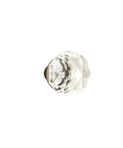 Alternative view of Emtek Hardware Bronze Diamond Crystal Door Knob w/#1 Rosette, Shown In Tumbled White Bronze