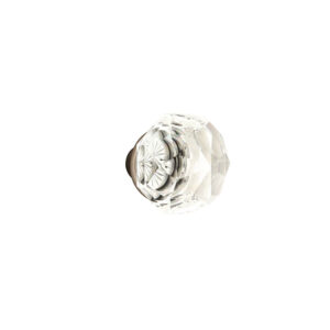 Alternative view of Emtek Hardware Bronze Diamond Crystal Door Knob w/#1 Rosette, Shown In Tumbled White Bronze