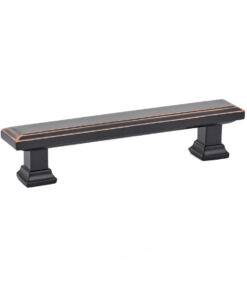 Emtek Hardware 86299, Geometric Rectangular Cabinet Pull, 3" C-C, Shown In Oil Rubbed Bronze