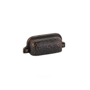 Emtek Hardware 86049, Hammered Bin Cabinet Pull, 3" Width, Show In Oil Rubbed Bronze