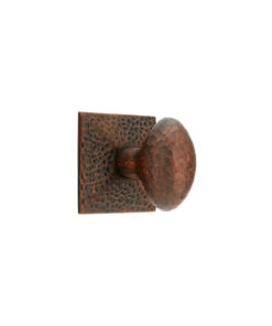 Emtek Hardware Hammered Egg Arts & Crafts Door Knob w/Hammered Rosette, Shown In Oil Rubbed Bronze