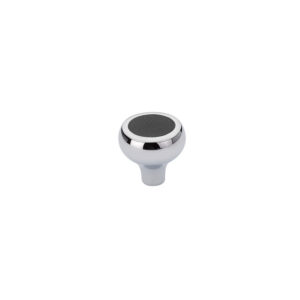 Emtek Hardware 86368-US26, Carbon Fiber Black Cabinet Knob, 1-1/4" Diameter, Polished Chrome