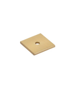 Emtek Hardware 86434, Art Deco Square Backplate For Cabinet Knob, Shown In Satin Brass