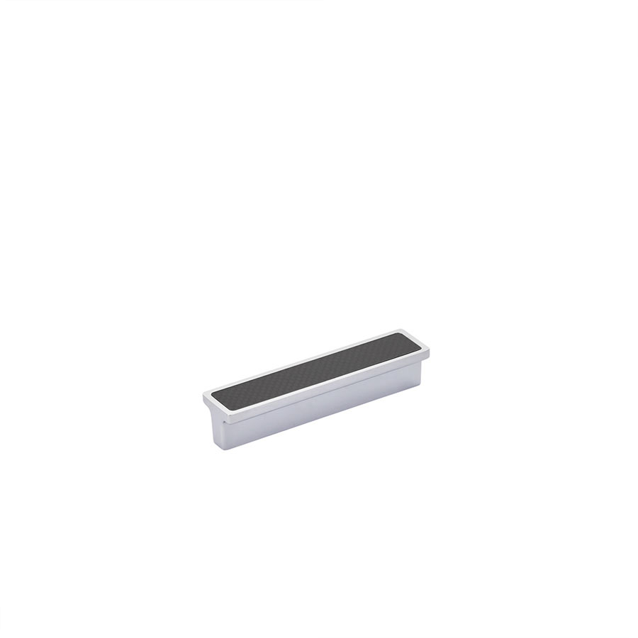 Emtek Hardware 86373-US26, Carbon Fiber Black Bin Pull, Cabinet Pull, 4" C-C, Polished Chrome