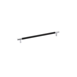 Emtek Hardware 86378-US26, Carbon Fiber Black Bar Pull, Cabinet Pull, 4" C-C, Polished Chrome