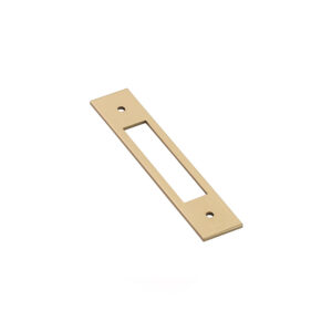 Emtek Hardware 86922, Modern Cabinet Pull/Knob Backplate, 4" C-C, Satin Brass