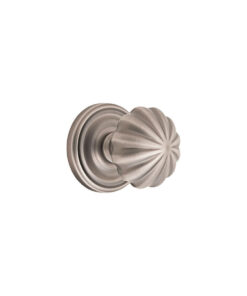 Emtek Hardware Melon Door Knob w/Regular Rosette, Shown In Pewter