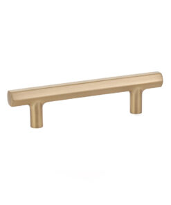 Emtek Hardware 86460, Mod Hex Cabinet Pull, 4" C-C, Satin Brass