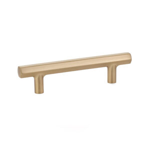 Emtek Hardware 86460, Mod Hex Cabinet Pull, 4" C-C, Satin Brass