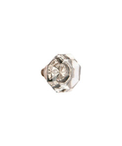 Alternative view of Emtek Hardware Old Town Crystal Clear Door Knob w/Rectangular Rosette, Shown In Polished Nickel