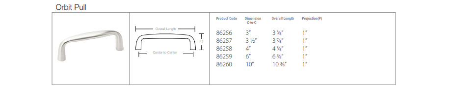 Emtek Hardware 86258, Orbit Cabinet Pull, 4" CC, Shown In Satin Nickel - Image 7