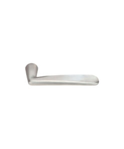 Alternative view of Emtek Poseidon Brushed Stainless Steel Door Lever w/Beveled Rosette, Shown In Brushed Stainless Steel