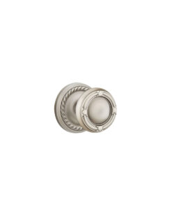 Emtek Hardware Ribbon & Reed Door Knob w/Ribbon & Reed Rosette, Shown In Pewter