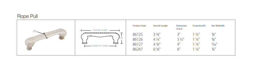 Emtek Hardware 86127, Rope Cabinet Pull, 4" C-C, Shown In Pewter - Image 10