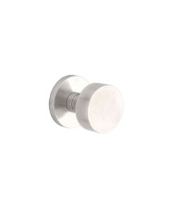 Emtek Round Stainless Steel Door Knob w/Disk Rosette, Shown In Brushed Stainless Steel