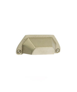 Emtek Hardware 86050, Sandcast Bronze 4" C-C Cabinet Bin Pull, Shown In Tumbled White Bronze