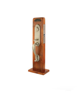 Emtek Hardware Sandcast Bronze Cheyenne Mortise Entryset, Shown In Tumbled White Bronze