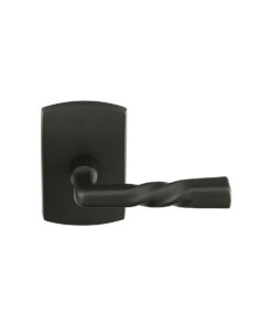 Alternative view of Emtek Hardware Sandcast Bronze Montrose Door Lever w/#4 Rosette, Shown In Flat Black