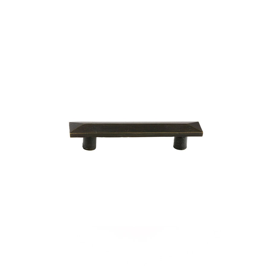 Emtek Hardware 86328, Sandcast Bronze Pyramid Cabinet Pull, 3" C-C. Shown In Flat Black Bronze Patina - Image 4