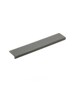Emtek Hardware 86666, Sandcast Bronze Rustic Modern Edge Cabinet Pull, 10-1/2" C-C. Shown In Medium Bronze