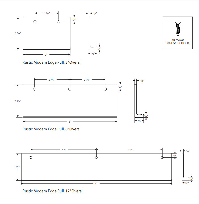 Emtek Hardware 86664, Sandcast Bronze Rustic Modern Edge Cabinet Pull, 1-1/2" C-C. Shown In Flat Black Bronze - Image 5