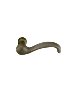 Alternative view of Emtek Hardware Sandcast Bronze Teton Door Lever w/#1 Rosette, Shown In Medium Bronze