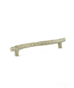 Emtek Hardware 86063, Sandcast Bronze Twig Cabinet Pull, 4" C-C. Shown In Tumbled White Bronze