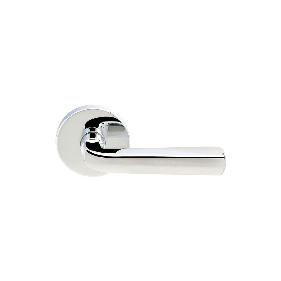 Emtek Sion Door Lever w/Disk Rosette Shown In Polished Chrome