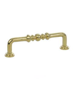 Emtek Hardware 86129, Spindle Cabinet Pull, 3-1/2" C-C, Shown In Polished Brass