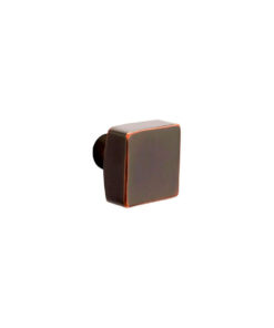 Alternative view of Emtek Square Door Knob w/Square Rosette, Shown In Oil Rubbed Bronze