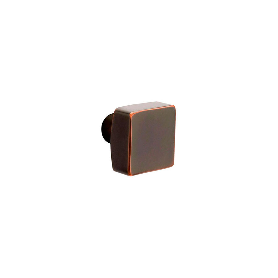 Emtek Square Door Knob w/Square Rosette, Shown In Oil Rubbed Bronze - Image 5