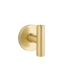 Alternative view of Emtek The Ace Door Knob w/Square Rosette, Shown In Satin Rose Gold