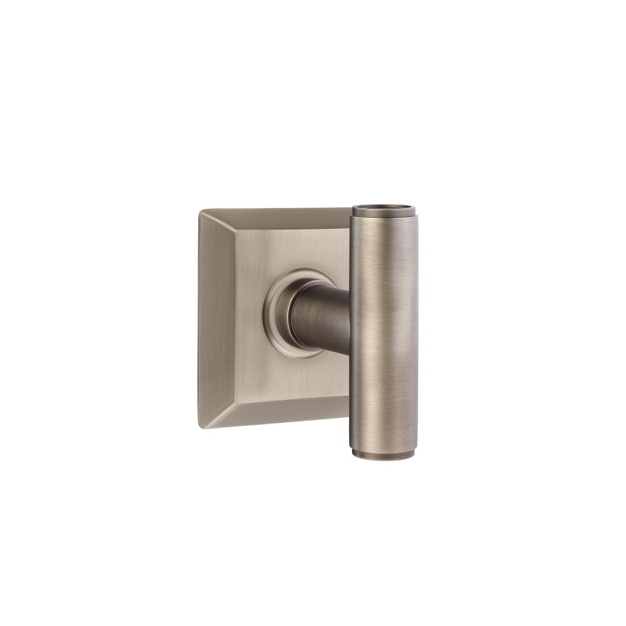 Emtek The Ace Door Knob w/Square Rosette, Shown In Satin Rose Gold - Image 5