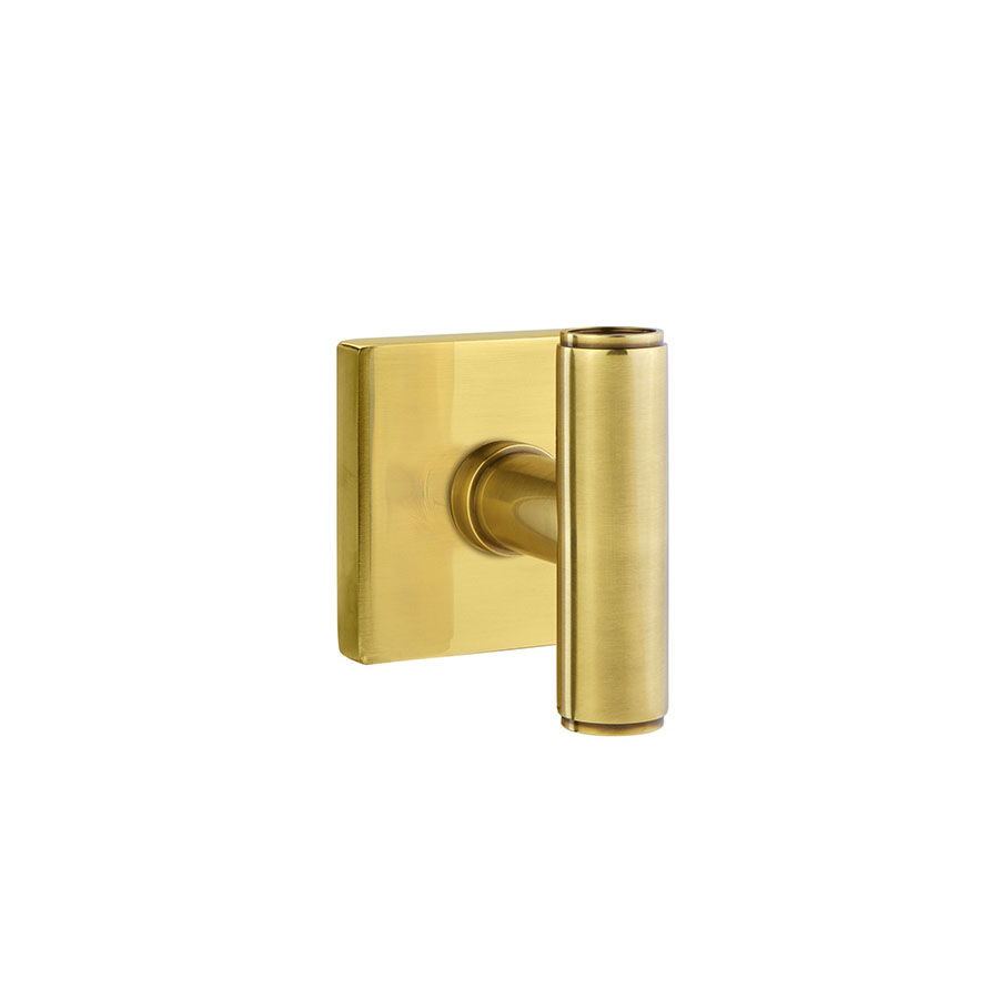 Emtek The Ace Door Knob w/Square Rosette, Shown In Satin Rose Gold - Image 7