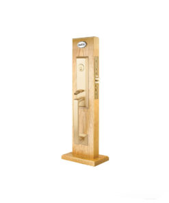Emtek Hardware Brass Transitional Heritage Mortise Entryset, Shown In Satin Brass