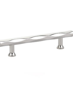 Emtek Hardware 86430, Tribeca Cabinet Pull, 6" C-C, Shown In Polished Nickel
