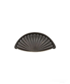 Emtek 86232, Tuscany Bronze Fluted Cabinet Bin Pull, 3" C-C, Shown In Medium Bronze